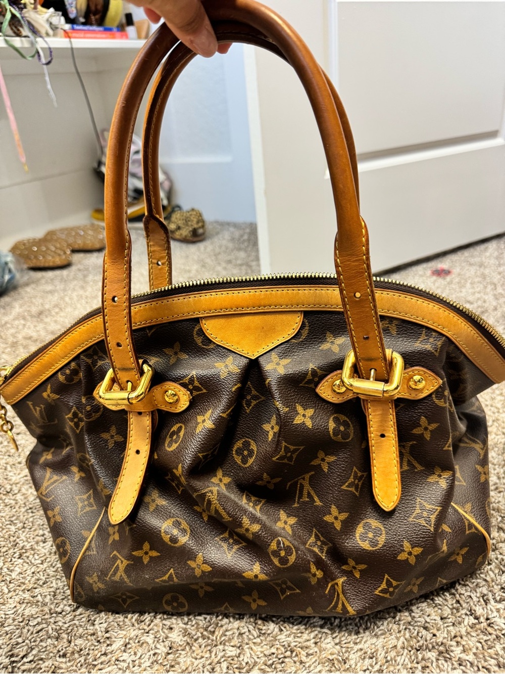 Louis Vuitton Tivoli GM Monogram Canvas Handbag Authentic
